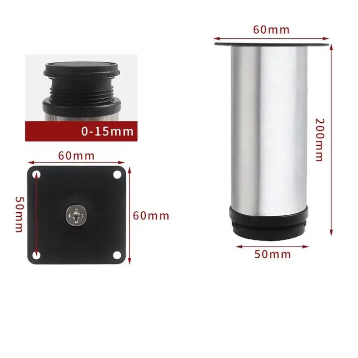 1 pièces pied d'armoire réglable en acier inoxydable