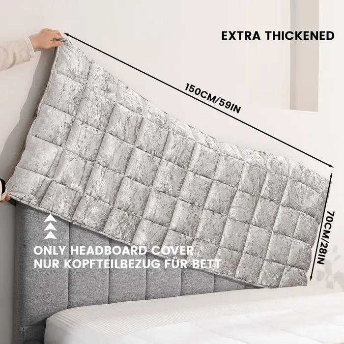Housse de lit simple ou double matelassée et élastique pour la protection et la décoration de la chambre