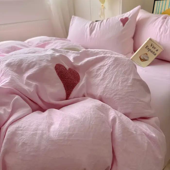 Parure de lit style coréen pour adultes et enfants