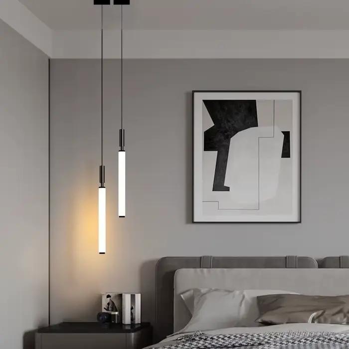 Tête de lit suspension ligne lumière moderne Simple petit pendentif LED