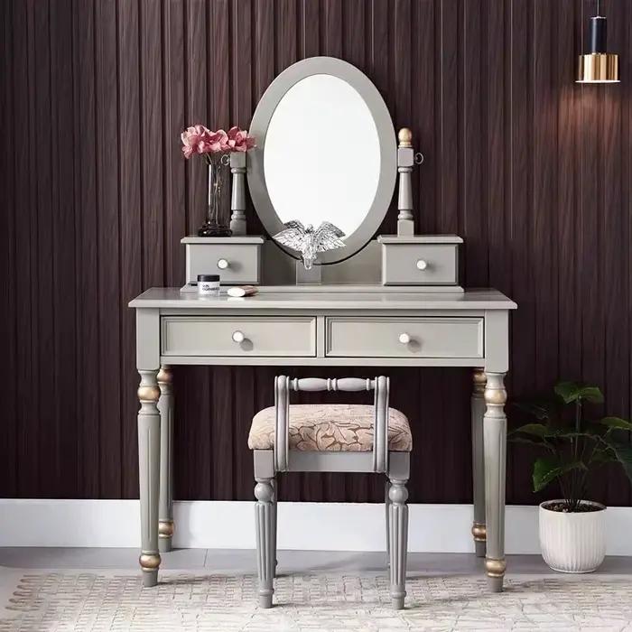 Coiffeuse esthétique nordique moderne à la mode élégante luxe vanité Table tiroirs Simple Tocador De Maquillaje meubles De chambre