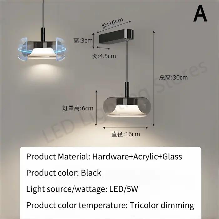 Applique murale LED minimaliste pour chevet, chambre à coucher, salon, fond mural, couloir, Passage,
