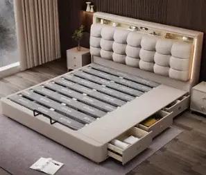 Tiroir fantaisie lit nordique rangement esthétique salon lit Double tables de nuit dormir Muebles Para dortoir chambre meubles