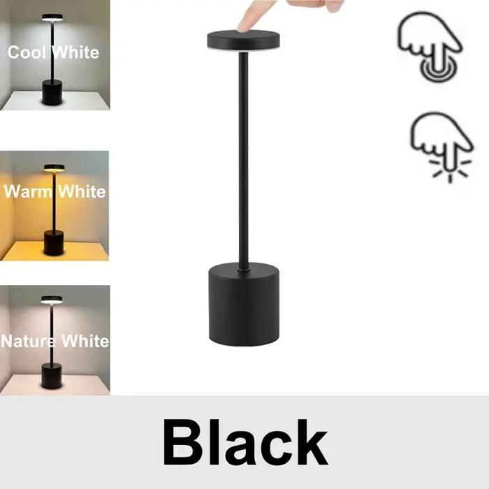 LED lampe de Table classique USB Rechargeable veilleuse gradation continue tactile lampe de bureau 3 couleurs lampe de chevet Bar hôtel décoration