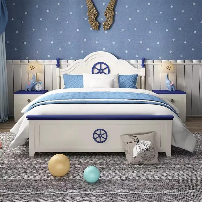 Meubles de chambre à coucher de haute qualité, lit enfant en bois massif pour enfants, lits pour gar