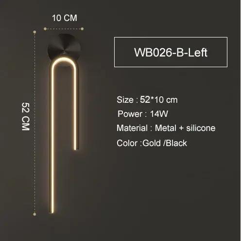 Lampe murale LED nordique moderne avec interrupteur