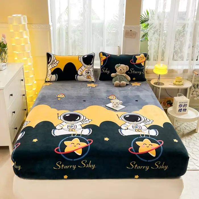 Drap-housse élastique en polyester pour lit Queen ou Double