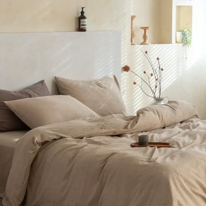 Parure de lit en lin lavé – Housse de couette