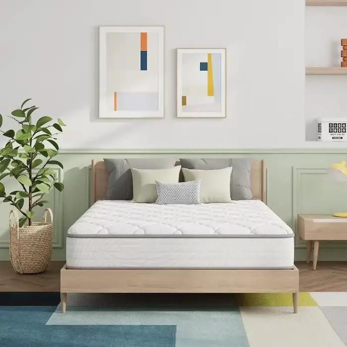 Matelas hybride moderne de haute qualité, matelas double de 8 pouces dans une boîte avec Support con