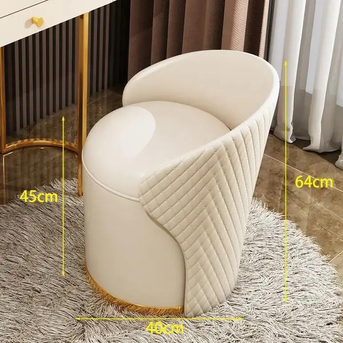 Tabouret de coiffeuse de luxe pour chambre à coucher