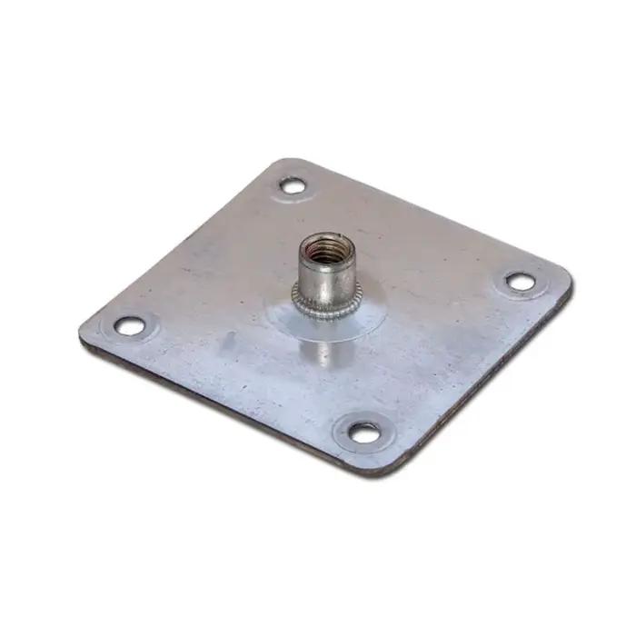 4 plaques de fixation d'angle pour meubles de 1,5 mm, 7x7 cm, support de montage pour pieds de table