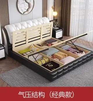 Chambre principale lit petit appartement moderne Simple lit De rangement Double Design Camas De Matrimonio dortoir meubles De maison