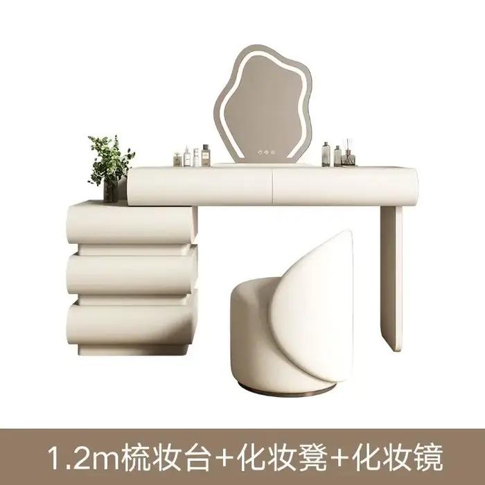 Table de maquillage élégante de style nordique avec tiroirs