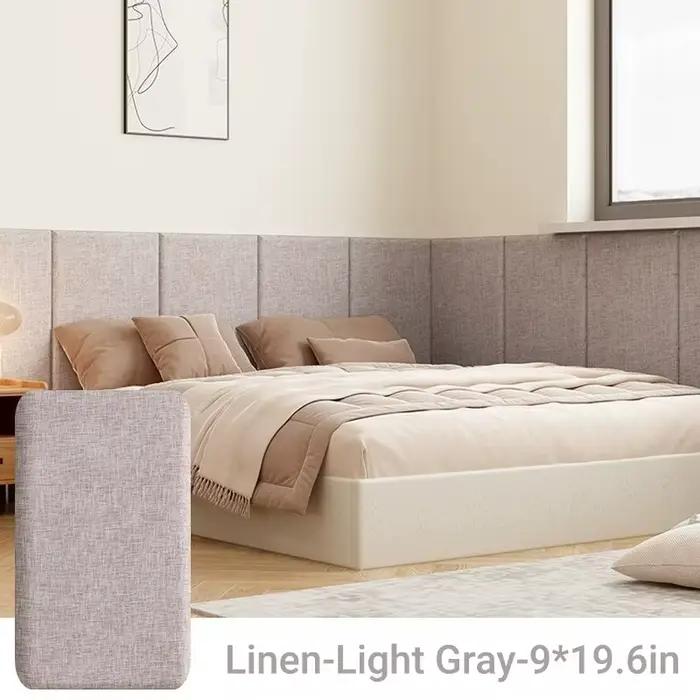 Panneaux muraux autocollants épais en vinyle souple pour tête de lit, bords doux pour protection ant