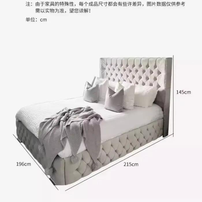 Lits de luxe minimalistes Double salon esthétique cadre de lit moderne rembourrage Muebles Para dortoir meubles accessoires
