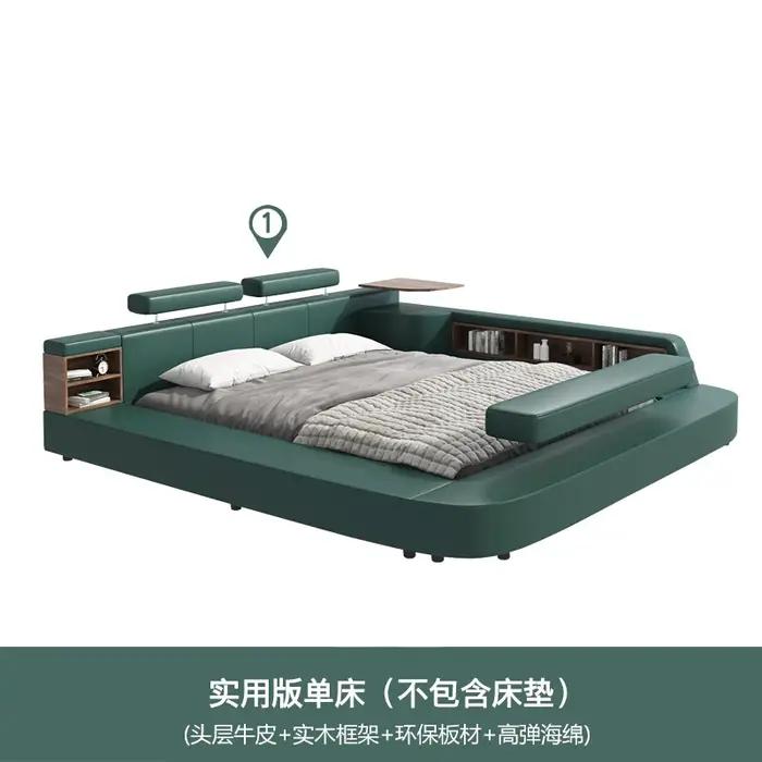 Hôtel luxe lit tiroir européen vanité espace stockage lit salon dormir Cama Inteligente Multifonctionnel meubles de maison