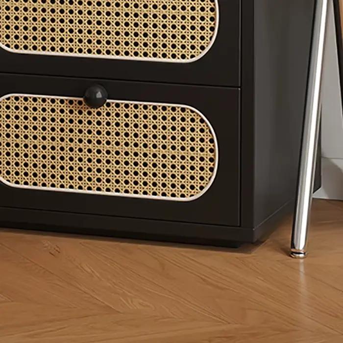 Chambre à coucher Vintage tables De chevet rotin Design en bois avec tiroirs tables De chevet minimaliste luxe Mesa De Cabeceira meubles uniques
