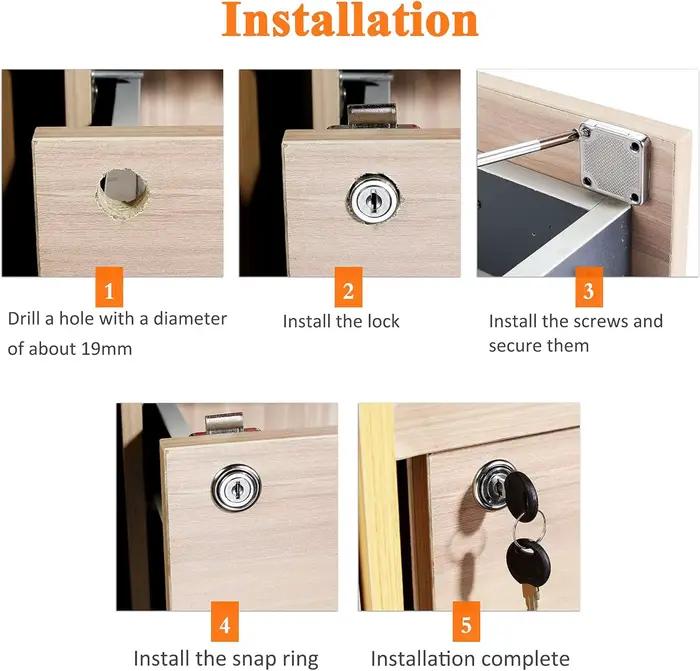 Serrure à tiroir pour armoire