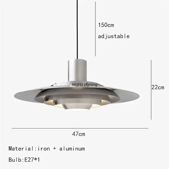 Lampe nordique blanc argent métal E27 minimalisme LED lustre Art Design cuisine chambre décoration de la maison suspension réglable