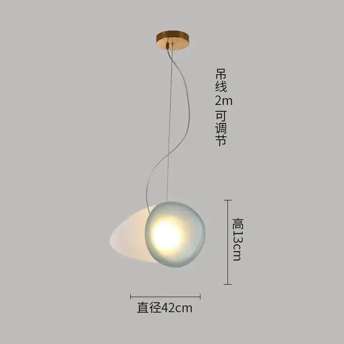 Lampe LED Suspendue en Forme de Galets de Verre, Luminaire Décoratif d'Nik, Idéal pour une Chambre à Coucher, une Cuisine ou un Café
