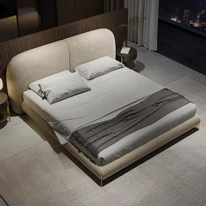 Lit Unique minimaliste luxe King tables de chevet lit de salon Double français Muebles Para dortoir chambre meubles accessoires