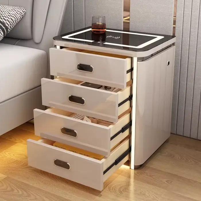 Table de chevet multifonctionnelle tendance avec station de charge