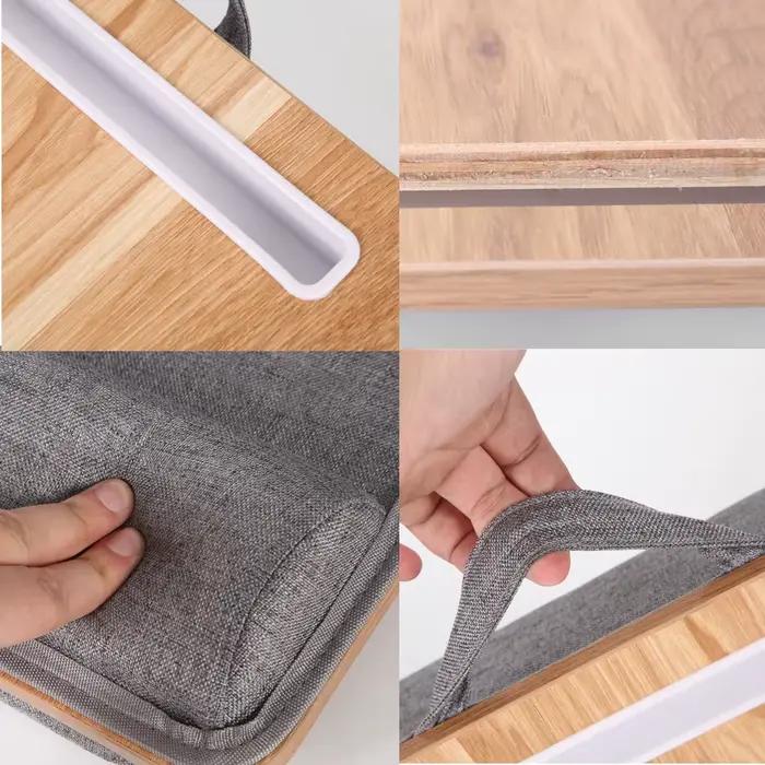 Mumucc-Table d'étude de lit suspendue en bois, bureau portable pour ordinateur portable de 15 pouces