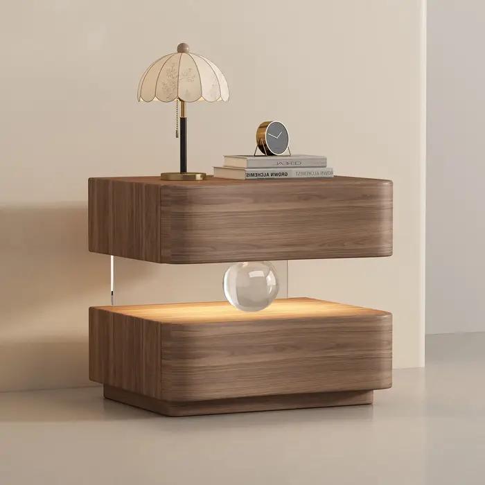 Table de chevet en bois esthétique