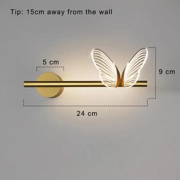 Papillon mur LED lampe éclairage intérieur pour la maison salon décoration chambre LED veilleuses lampes de chevet