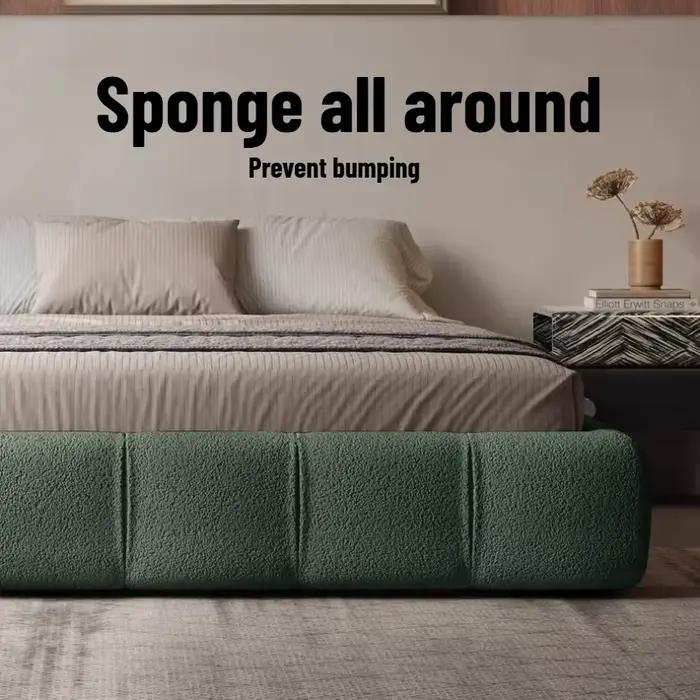 Décoration de lit double en tissu cachemire d'agneau pour couples