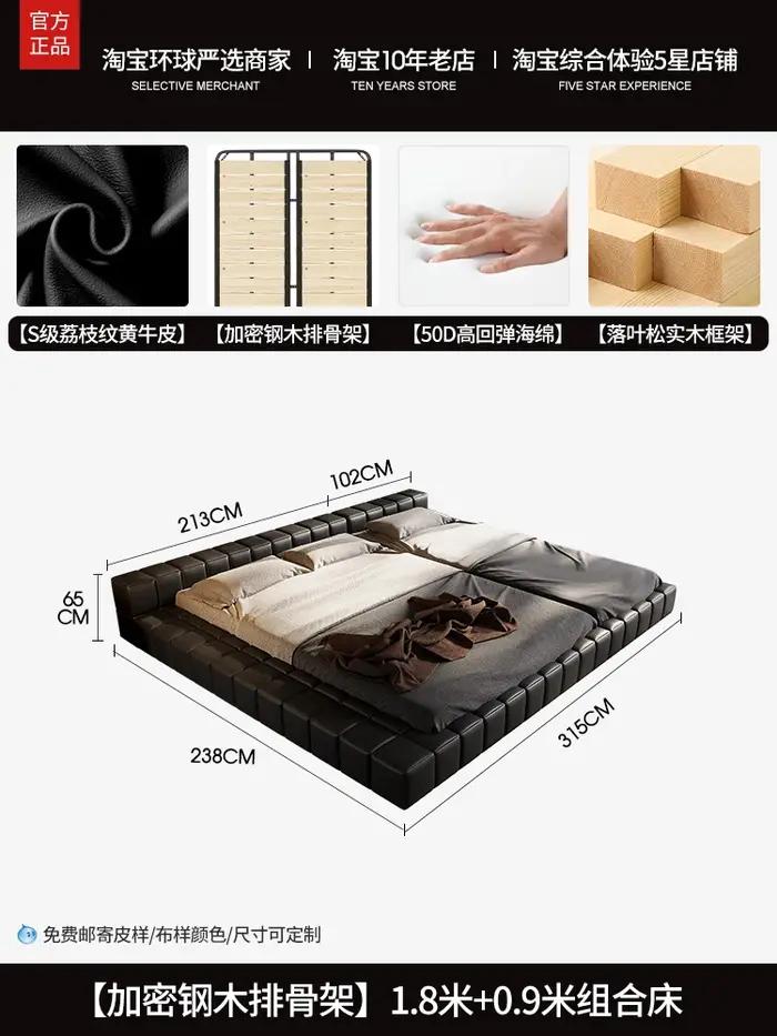 Cadres rembourrés rangement de lit minimaliste européen lit fantaisie filles luxe tête de lit Muebles Para El Hogar meubles de maison