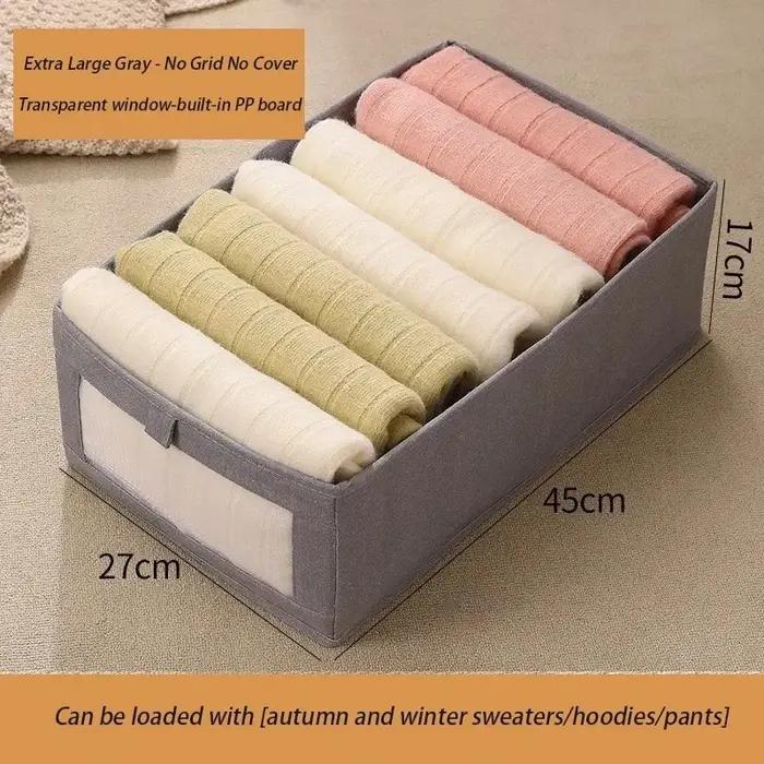 Boîtes de rangement pliables en tissu grande capacité pour pantalons et vêtements