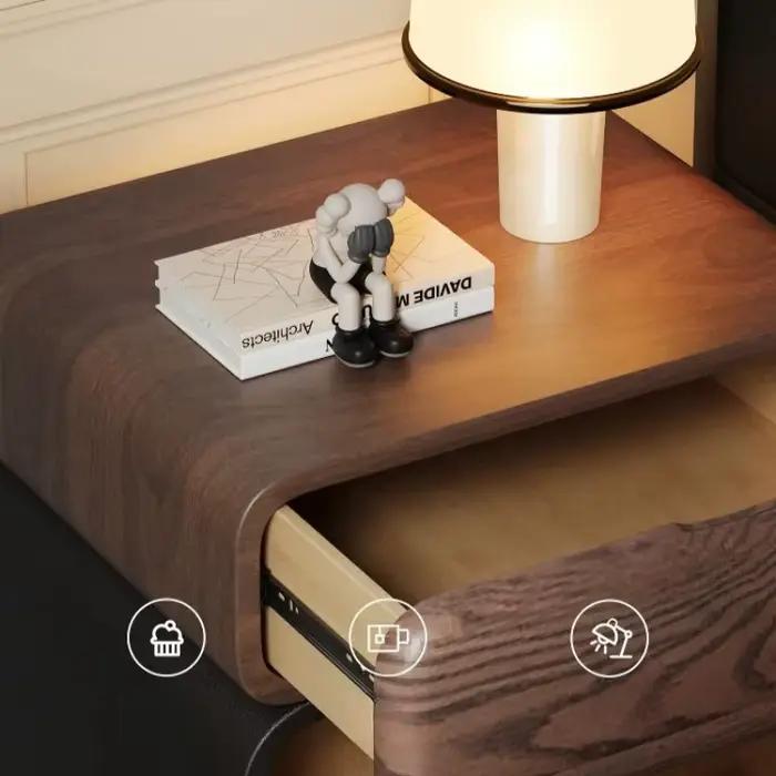 Table de chevet moderne avec pieds boule de rangement