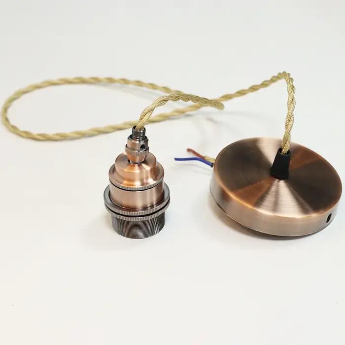 Douille de lampe vintage à vis E27, support d'ampoule Edison 110V 220V, lampe suspendue industrielle pour la décoration intérieure