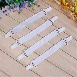 4 Pièces Drap De Lit Blanc Housse De Matelas Couvertures Pinces clip de fixation Élastique fermetures Ensemble
