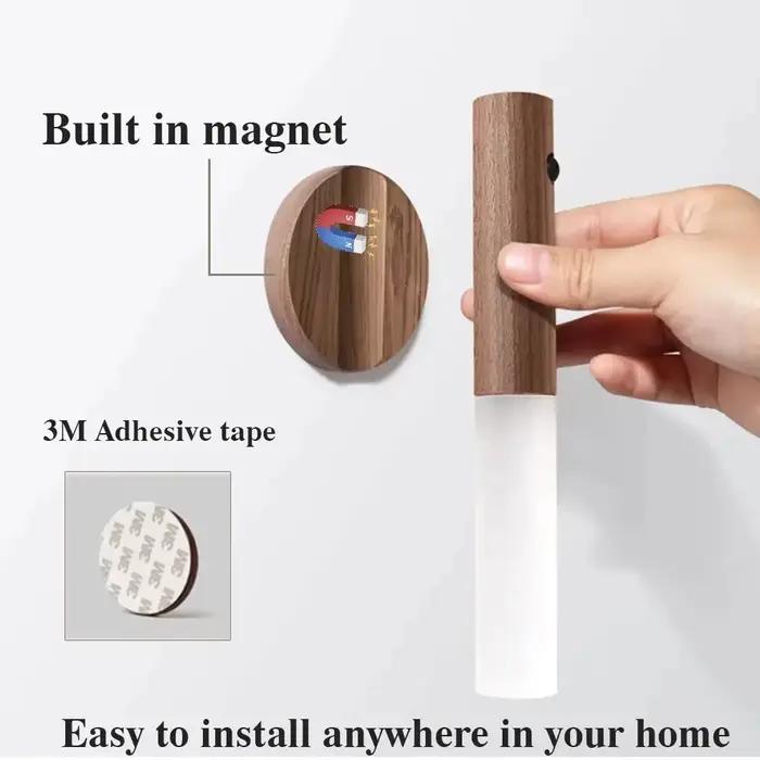 LED USB veilleuse magnétique applique armoires de cuisine placard lumière maison escalier chambre Table déplacer lampe éclairage de chevet