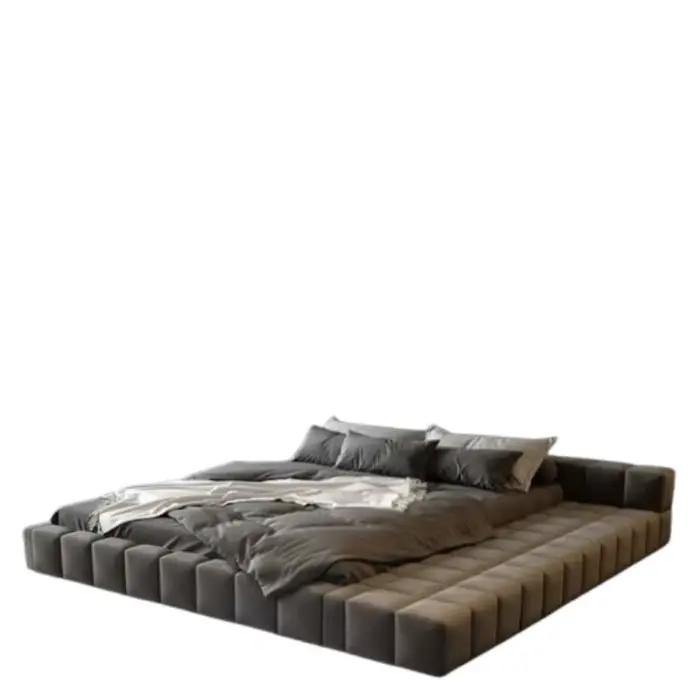 Lit Queen Size moderne minimaliste fantaisie Double têtes De lit Salon De couchage Meubles De Chambre