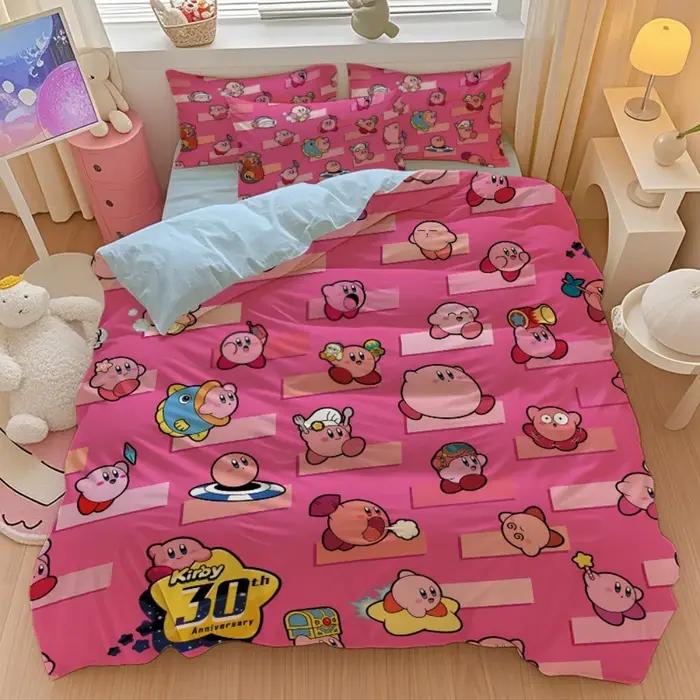 Housse de couette et taie d'oreiller Rose Étoile