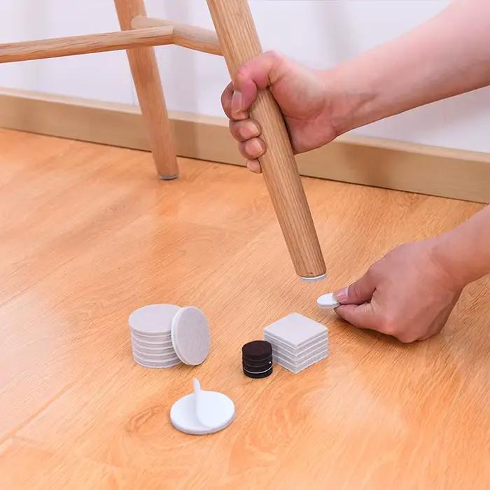 Coussinets ronds auto-adhésifs en feutre pour pieds de chaise, capuchons de couverture, pieds de Tab