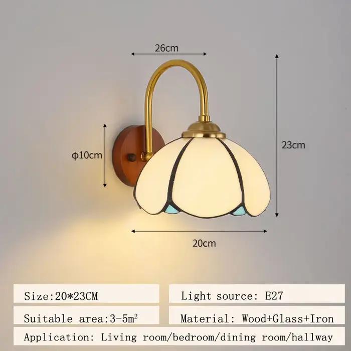 Abat-jour en verre créatif applique pour chambre chevet salon mur LED lumière hôtel intérieur décor à la maison Luminaire d'éclairage