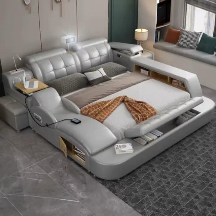Lit double de luxe 180x200 avec rangement