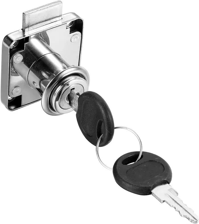 Serrure à tiroir pour armoire, armoire, serrures à came avec 2 clés, quincaillerie de porte de meubl