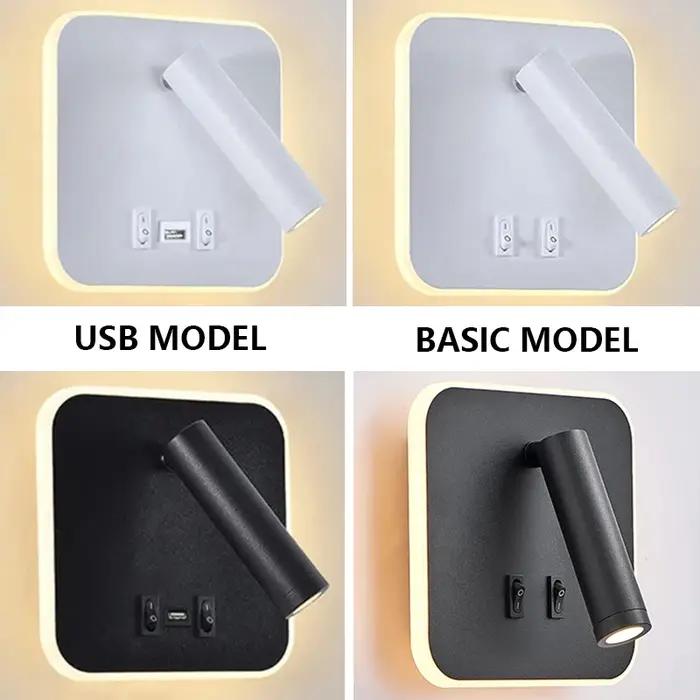 Applique Murale Nordique Moderne à LED avec Joli USB