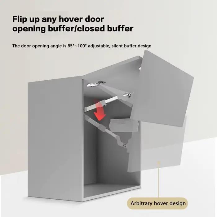 Les portes d'armoire pliantes peuvent être ouvertes et fermées à volonté avec Support de tampon hydraulique