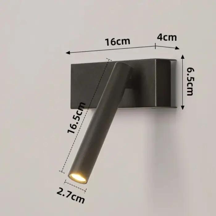 Mur LED lampe lampe de lecture pour chambre hôtel tête de lit nuit livre lampe lumières modernes blanc noir Spot pour salon fond