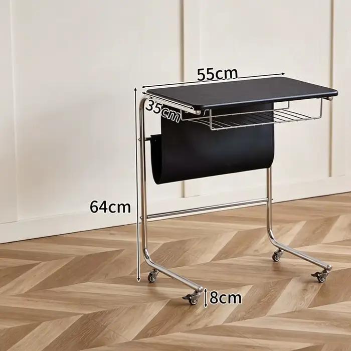 Table de chevet, table d'appoint pour canapé, table de salon, table de chambre, table pour fauteuil inclinable, table d'ordinateur portable, table d'appoint mobile multifonctionnelle