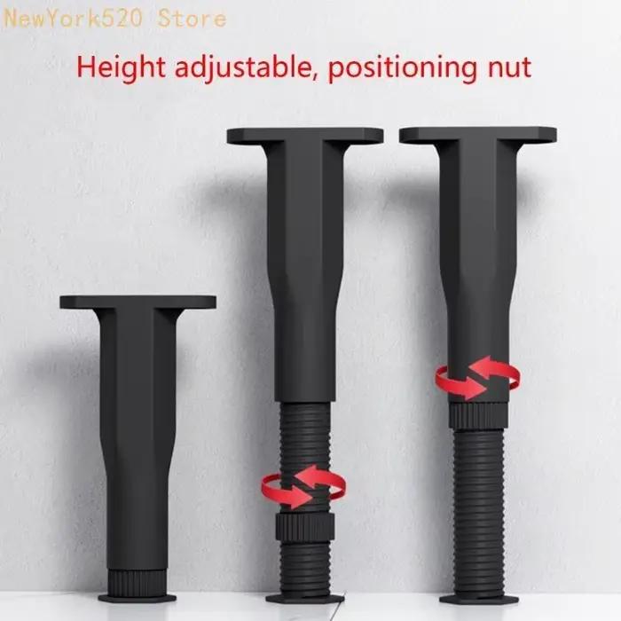 Pied support cadre lit, cadre lit, support lattes centrales, hauteur réglable, N84C