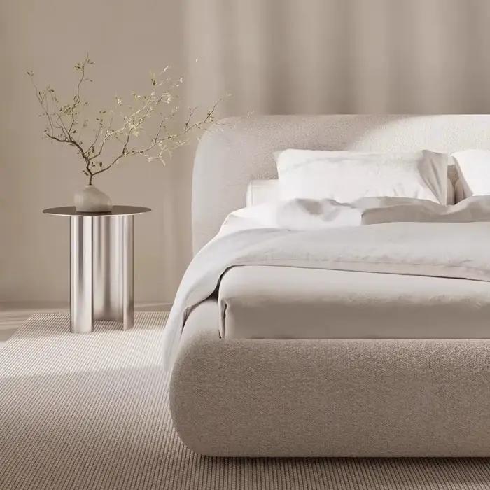 Lit double moderne 180x200cm avec dossier souple