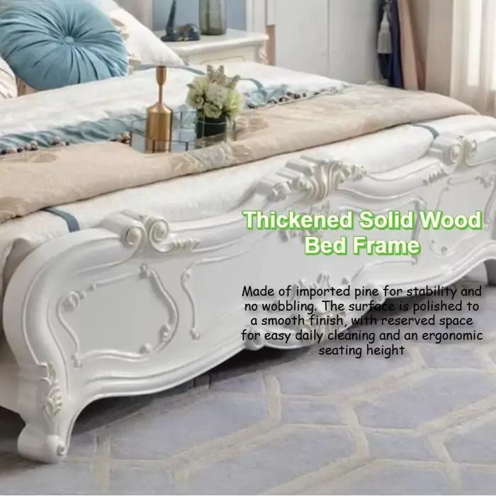 Lit double design nordique pour chambre d'adolescente