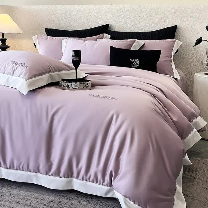 Parure de lit de luxe 800TC en Lyocell et Coton
